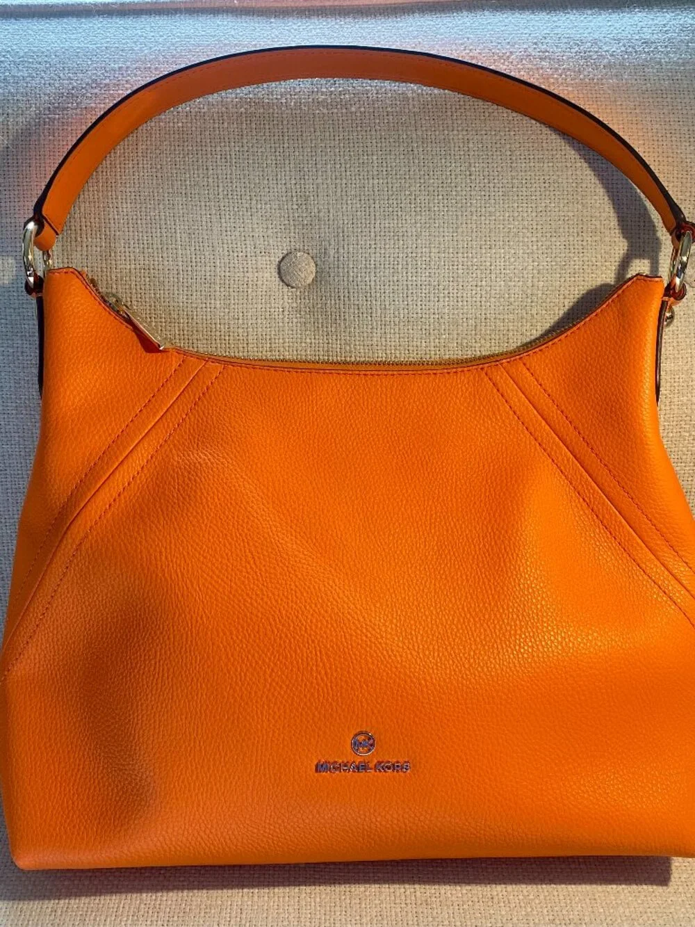 Michael Kors Mandarin Pebbled Leather Shoulder Bag